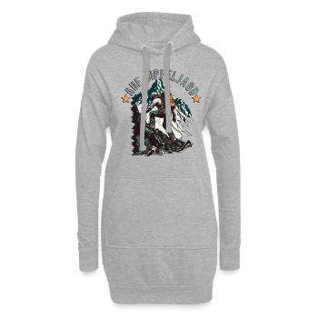 Conception de randonneurs pour les alpinistes et les grimpeurs - Sweat-shirt à capuche long Femme - gris chiné - Devant