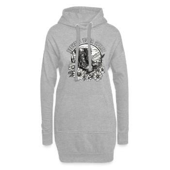 Wanderer Design für Bergsteiger und Kletterer - Hoodie-Kleid - Grau meliert - Vorne