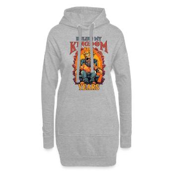 Roi d’anniversaire régnant sur mon royaume pendant 17 ans - Sweat-shirt à capuche long Femme - gris chiné - Devant