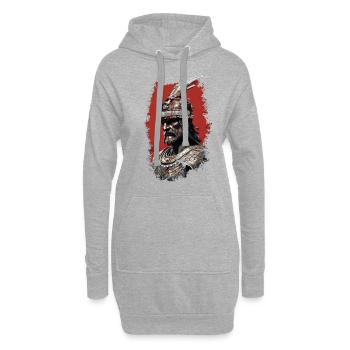 Albanischer Skanderbeg Kosovo Designs für Albaner - Hoodie-Kleid - Grau meliert - Vorne