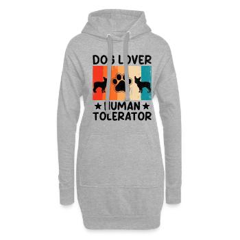 Dresseur de chiens Dressage de chiens Dressage de chiens Soins aux animaux de compagnie Pr - Sweat-shirt à capuche long Femme - gris chiné - Devant