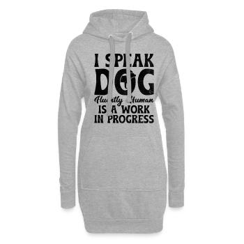 Dresseur de chiens Dressage de chiens Dressage de chiens Soins aux animaux de compagnie Pr - Sweat-shirt à capuche long Femme - gris chiné - Devant