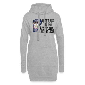 Utahan Amerikaner US-Patriot USA Gewachsen Utah - Hoodie-Kleid - Grau meliert - Vorne