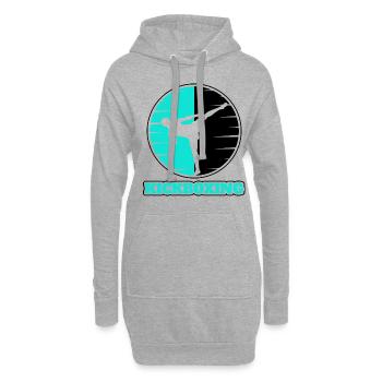 Kickboxer Arts martiaux Kickboxing Kickboxen - Sweat-shirt à capuche long Femme - gris chiné - Devant