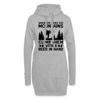 Randonnée Randonnée en plein air Alpinisme Trekking Natur - Sweat-shirt à capuche long Femme - gris chiné - Devant