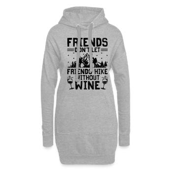 Wandern Natur Trekking Bergsteigen Wanderer Outdoo - Hoodie-Kleid - Grau meliert - Vorne