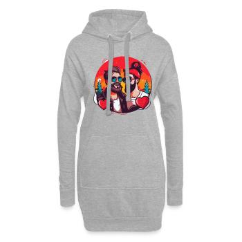 LGBT Gay Valentinstag Idee für Schwule - Hoodie-Kleid - Grau meliert - Vorne