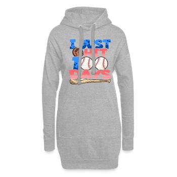 100. Tag Des Schulbaseballkostüms 100 Tage - Hoodie-Kleid - Grau meliert - Vorne