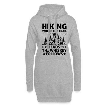 Wandern Natur Bergsteigen Trekking Outdoor Wandern - Hoodie-Kleid - Grau meliert - Vorne