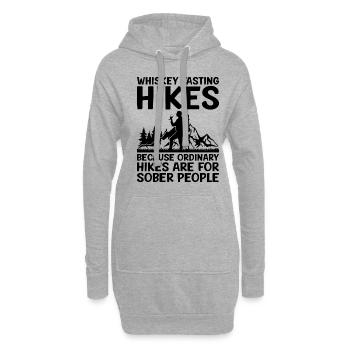 Wandern Natur Bergsteigen Trekking Outdoor Wandern - Hoodie-Kleid - Grau meliert - Vorne