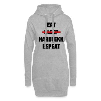 Hardtekk - Merch - Tekk - Cadeau - Sweat-shirt à capuche long Femme - gris chiné - Devant