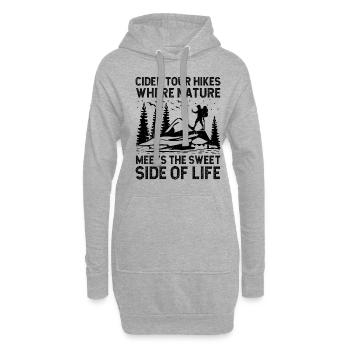 iking Outdoor Nature Hiker Trekking Mountaineering - Hoodie Dress - heather grey - Front