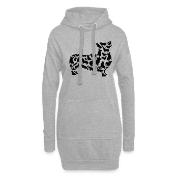 Pembroke Welsh Corgi Dog Mama Pembroke Welsh - Sweat-shirt à capuche long Femme - gris chiné - Devant