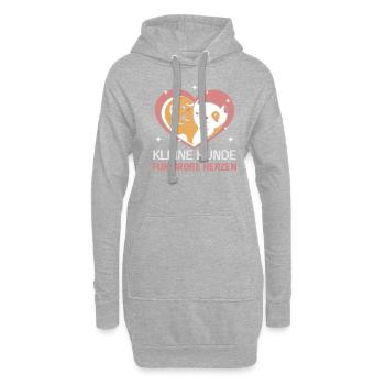 Hunderettungs Designs Für Tierrechtsaktivisten - Hoodie-Kleid - Grau meliert - Vorne
