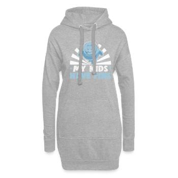 Cold Nose Warm Heart Manatee mollige Seekuh - Hoodie-Kleid - Grau meliert - Vorne