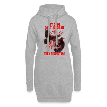 Vegvisir Odin avec Hugin et Munin - Vikings - Sweat-shirt à capuche long Femme - gris chiné - Devant