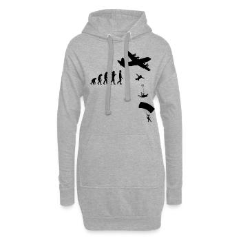 Parachute, Saut en parachute, Freefly, Parachutisme tête en bas - Sweat-shirt à capuche long Femme - gris chiné - Devant