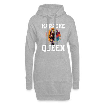 Karaoke Queen - Hoodie-Kleid - Grau meliert - Vorne