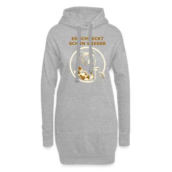 Es schmeckt schon wieder - Hoodie-Kleid - Grau meliert - Vorne