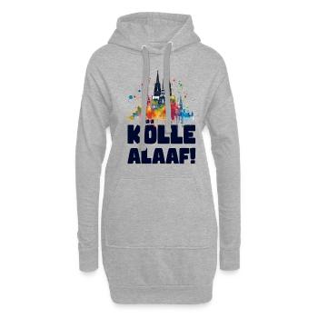 Cologne Kölle Carnaval Gebützt Kölle Alaaf Jeck Party - Sweat-shirt à capuche long Femme - gris chiné - Devant