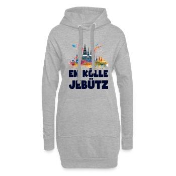 Cologne Kölle Carnaval Gebützt Kölle Alaaf Jeck Party - Sweat-shirt à capuche long Femme - gris chiné - Devant
