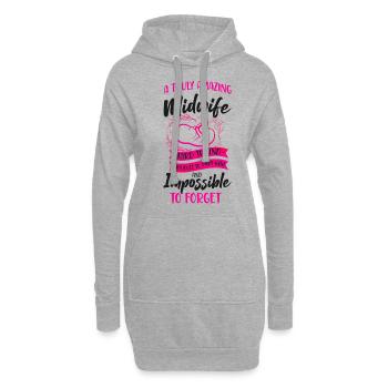 Nurse Midwife Birth Worker A Truly - Hoodie-Kleid - Grau meliert - Vorne