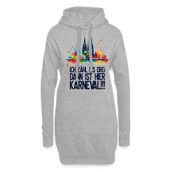 Köln Kölle Karneval Gebützt Kölle Alaaf Jeck Party - Hoodie-Kleid - Grau meliert - Vorne