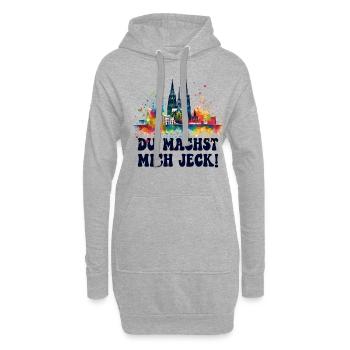 Köln Kölle Karneval Gebützt Kölle Alaaf Jeck Party - Hoodie-Kleid - Grau meliert - Vorne