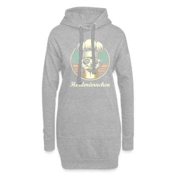 Herdmännchen - Hoodie-Kleid - Grau meliert - Vorne