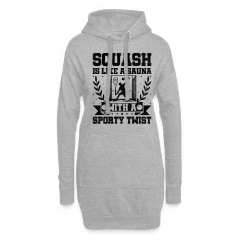 Squashspieler Squash Tennisspieler Raquetball Spor - Hoodie-Kleid - Grau meliert - Vorne