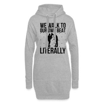 Blaskapelle Sprüche Lustige Marschinstrumente - Hoodie-Kleid - Grau meliert - Vorne
