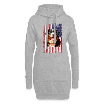 bernese mountain dog - Hoodie-Kleid - Grau meliert - Vorne