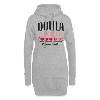 Doula Accoucheuse Étudiante Doula - Sweat-shirt à capuche long Femme - gris chiné - Devant