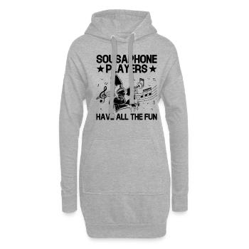 Blaskapelle Sprüche Lustige Marschinstrumente - Hoodie-Kleid - Grau meliert - Vorne
