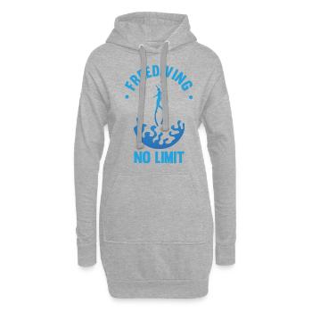 Plongée, Apnée Plongée, Apnée No Limit Apnée Apnée - Sweat-shirt à capuche long Femme - gris chiné - Devant