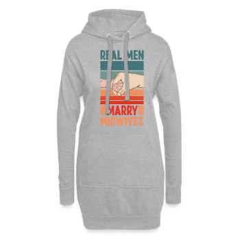Nurse Midwife Birth Worker - Hoodie-Kleid - Grau meliert - Vorne