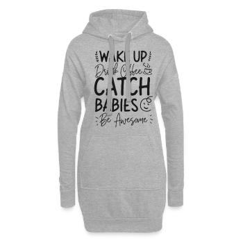 LD Infirmière du travail et de l’accouchement - Sweat-shirt à capuche long Femme - gris chiné - Devant
