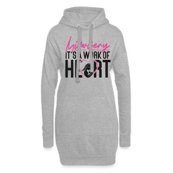 Nurse Midwife Birth Worker - Hoodie-Kleid - Grau meliert - Vorne