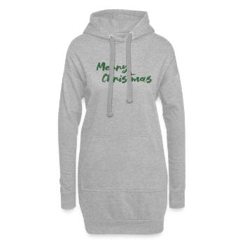 Merry Christmas - Hoodie-Kleid - Grau meliert - Vorne