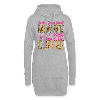Nurse Midwife Birth Worker Coffee - Hoodie-Kleid - Grau meliert - Vorne