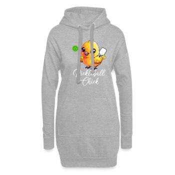 Pickleball Chick, pickleball drôle - Sweat-shirt à capuche long Femme - gris chiné - Devant
