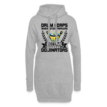 Corps de tambours, fanfare, corps de tambours, musique Percussio - Sweat-shirt à capuche long Femme - gris chiné - Devant