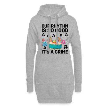 Drum Corps Marching Band Drum Corp Music Percussio - Hoodie-Kleid - Grau meliert - Vorne
