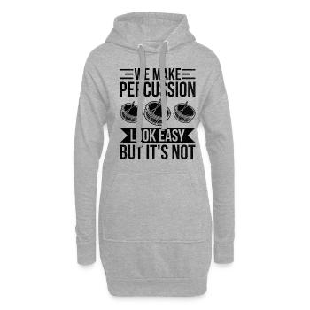 Drum Corps Marching Band Drum Corp Music Percussio - Hoodie-Kleid - Grau meliert - Vorne