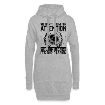Drum Corps Marching Band Drum Corp Music Percussio - Hoodie Dress - heather grey - Front