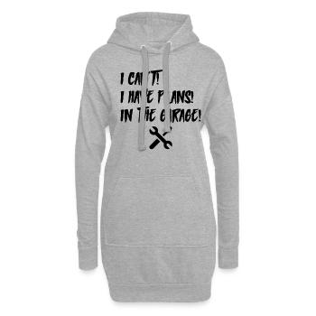 Je ne peux pas avoir de plans dans le garage pour la fête des pères - Sweat-shirt à capuche long Femme - gris chiné - Devant