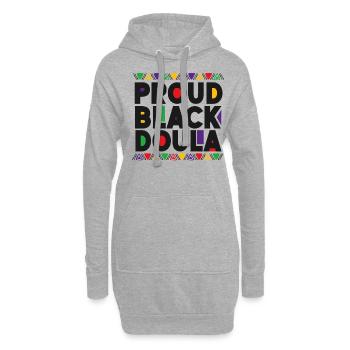 Doula Birth Worker Proud Black - Hoodie-Kleid - Grau meliert - Vorne