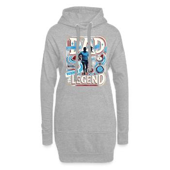 Vatertag DAD the Runner Legend Papa - Hoodie-Kleid - Grau meliert - Vorne
