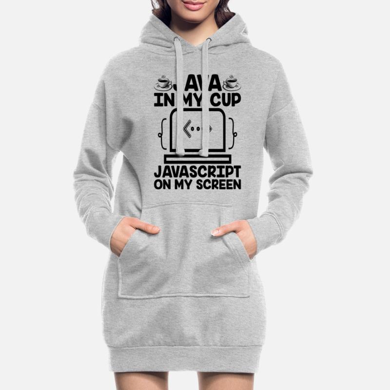 Kaffee-Codierung Programmierer Programmierer Entwickler Nerd Coff Hoodie-Kleid
