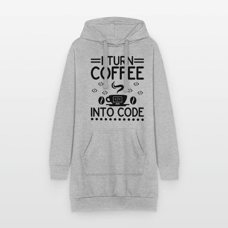 Kaffee-Codierung Programmierer Programmierer Entwickler Nerd Coff Hoodie-Kleid